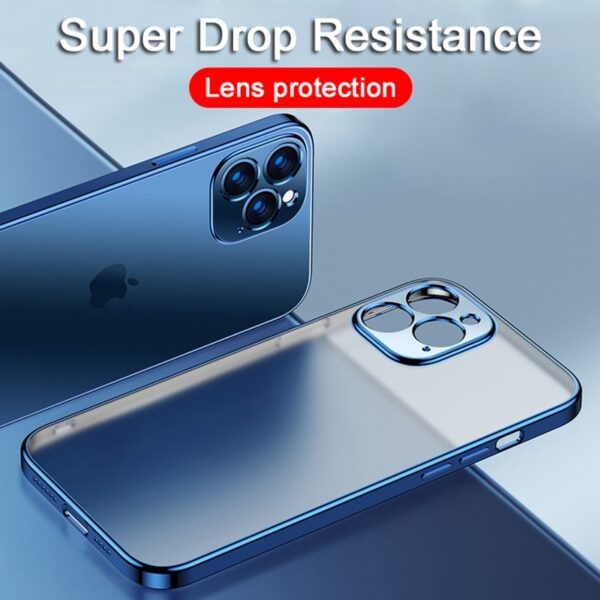 EliteShield Luxury Plating Square Frame Case for iPhone 11/12/13/14 Pro Max