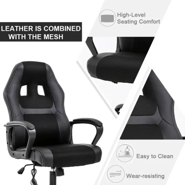 Ergonomic Gaming Chair With Massage Feature - Image 5