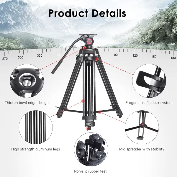Heavy Duty Tripod for Camera - Image 3