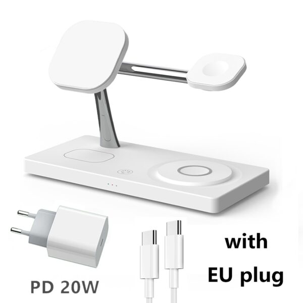 4-in-1 Wireless Charger: iPhone 14/13/12, AirPods 2/3, Apple Watch, Samsung S23/S22/Galaxy Watch - Image 11