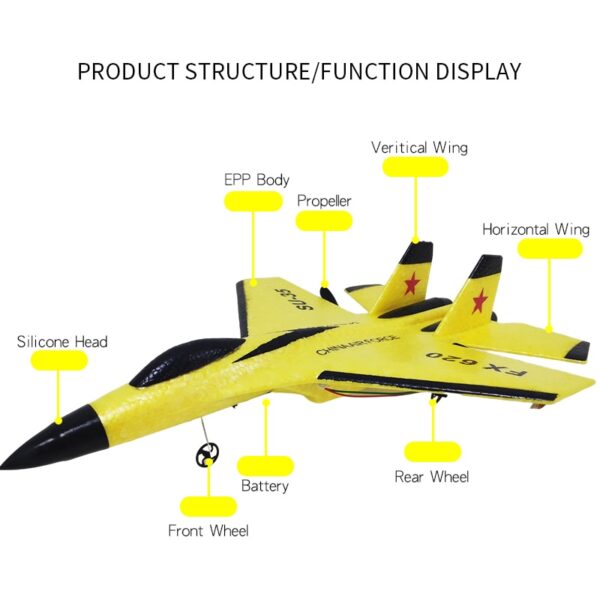 SU30 LED RC Plane, 2.4G EPP Foam Glider - Image 15