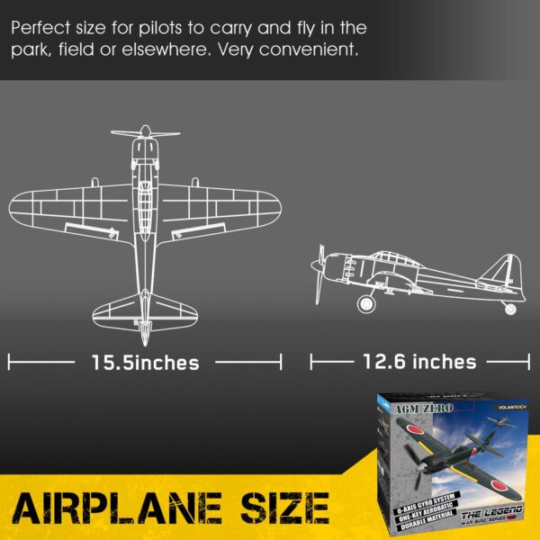 Zero 400mm EPP RC Plane, 2.4G 6-Axis RTF - Image 3