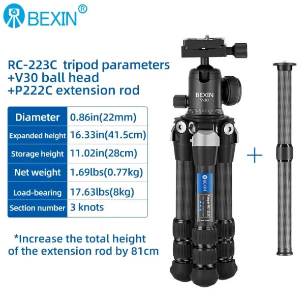 Mini Carbon Fiber Tripod - Image 18