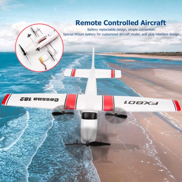 WLtoys FX-801 2.4G 2Ch RC Airplane Fixed Wing Plane Outdoor Toys Drone RTF Upgrade Version Digital Servo With Gyroscope - Image 4