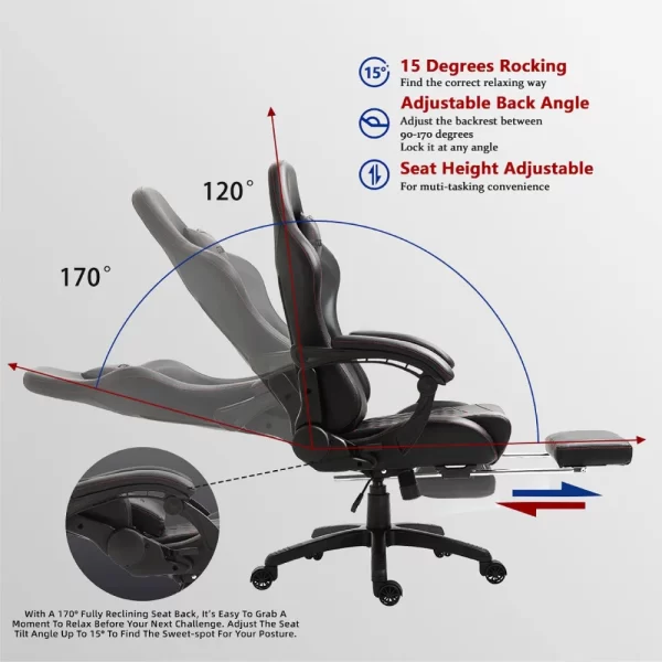 Vintage Style Gamer Armchair - Image 6