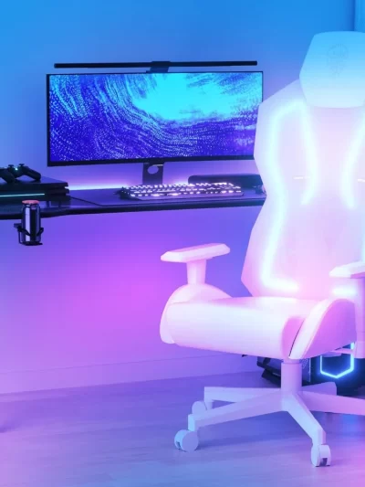 PC Gaming Chair with LED Lights