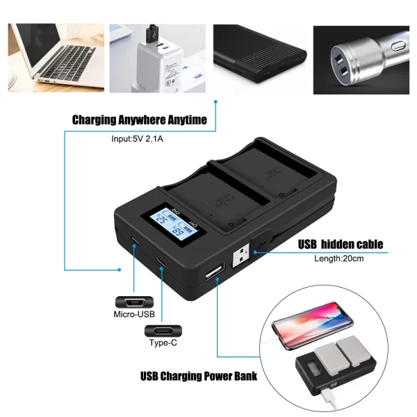 Batterie Battery + LCD Dual Charger - Image 3
