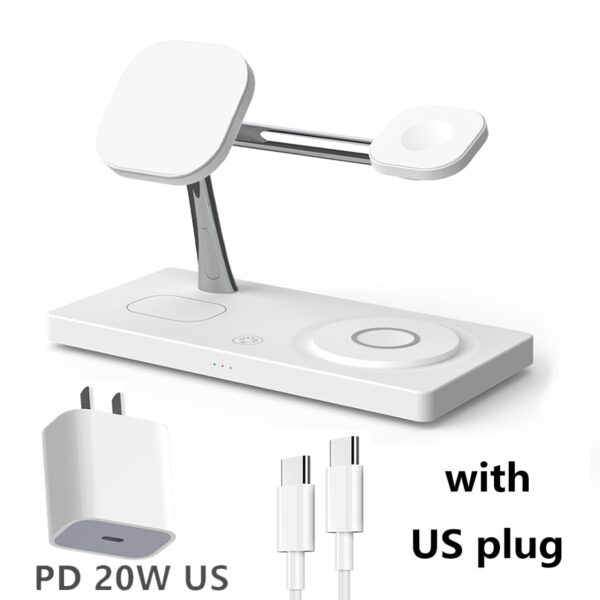 4-in-1 Wireless Charger: iPhone 14/13/12, AirPods 2/3, Apple Watch, Samsung S23/S22/Galaxy Watch - Image 9