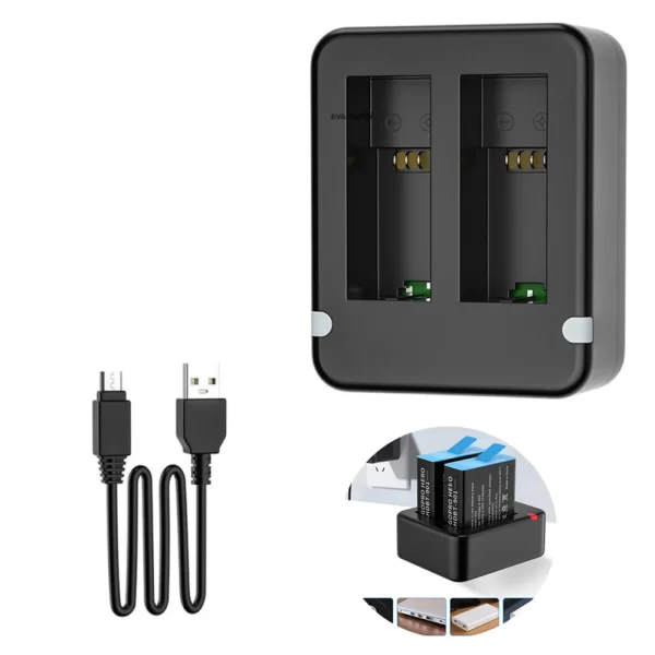 Dual Port Slot Double Battery Charger
