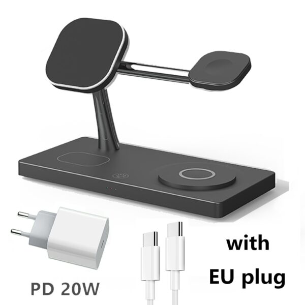4-in-1 Wireless Charger: iPhone 14/13/12, AirPods 2/3, Apple Watch, Samsung S23/S22/Galaxy Watch - Image 8