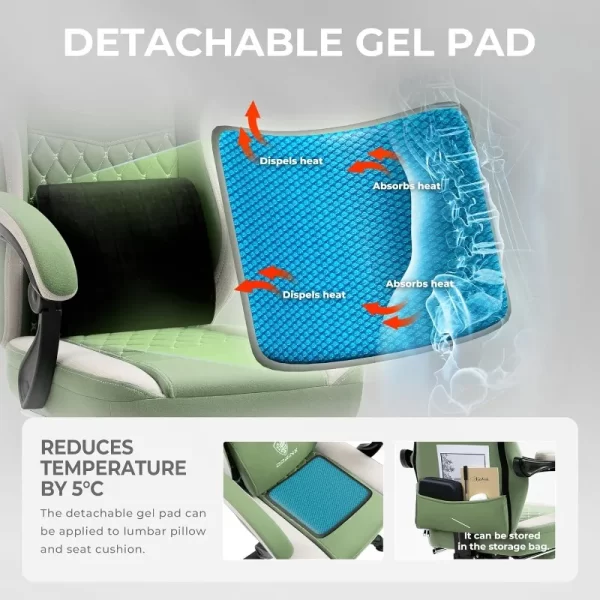 Dowinx Gaming Chair Breathable Fabric Computer Chair - Image 5