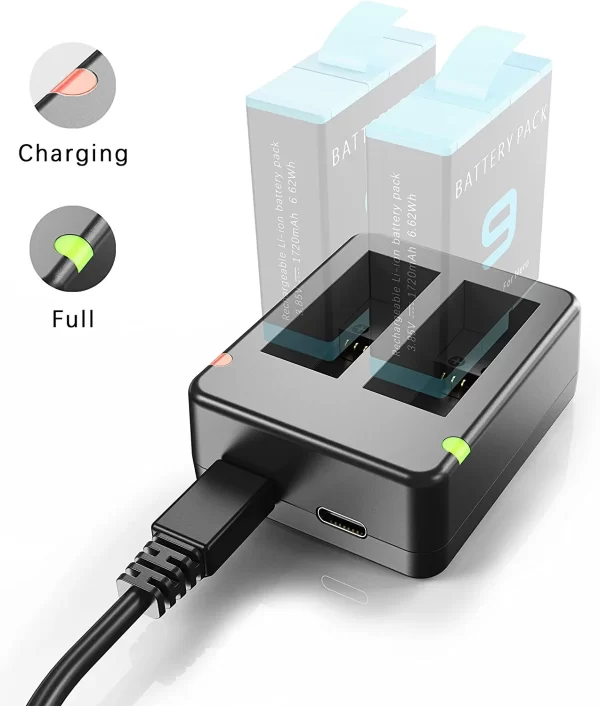 Dual Port Slot Double Battery Charger - Image 3