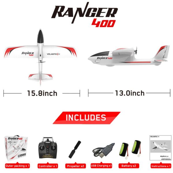 Ranger400 RC Glider, 3CH Xpilot, 2.4GHz RTF - Image 6